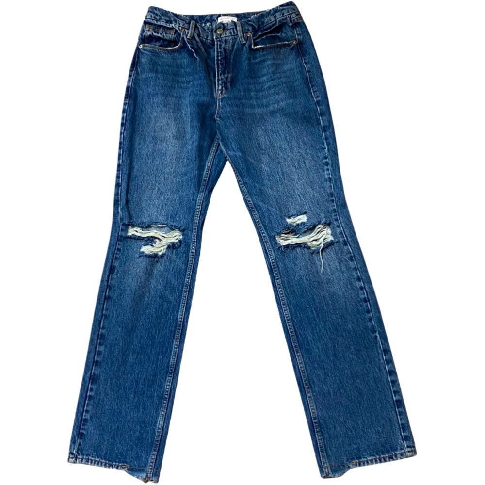 Good American Indigo Boot Cut Jeans